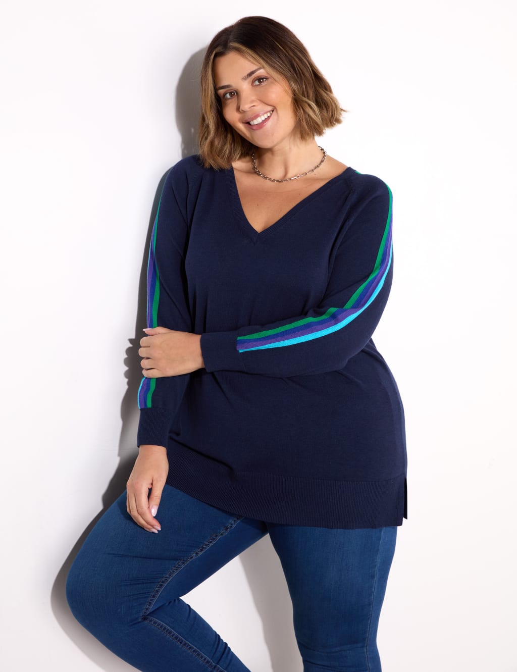 Cotton Rich V-Neck Jumper