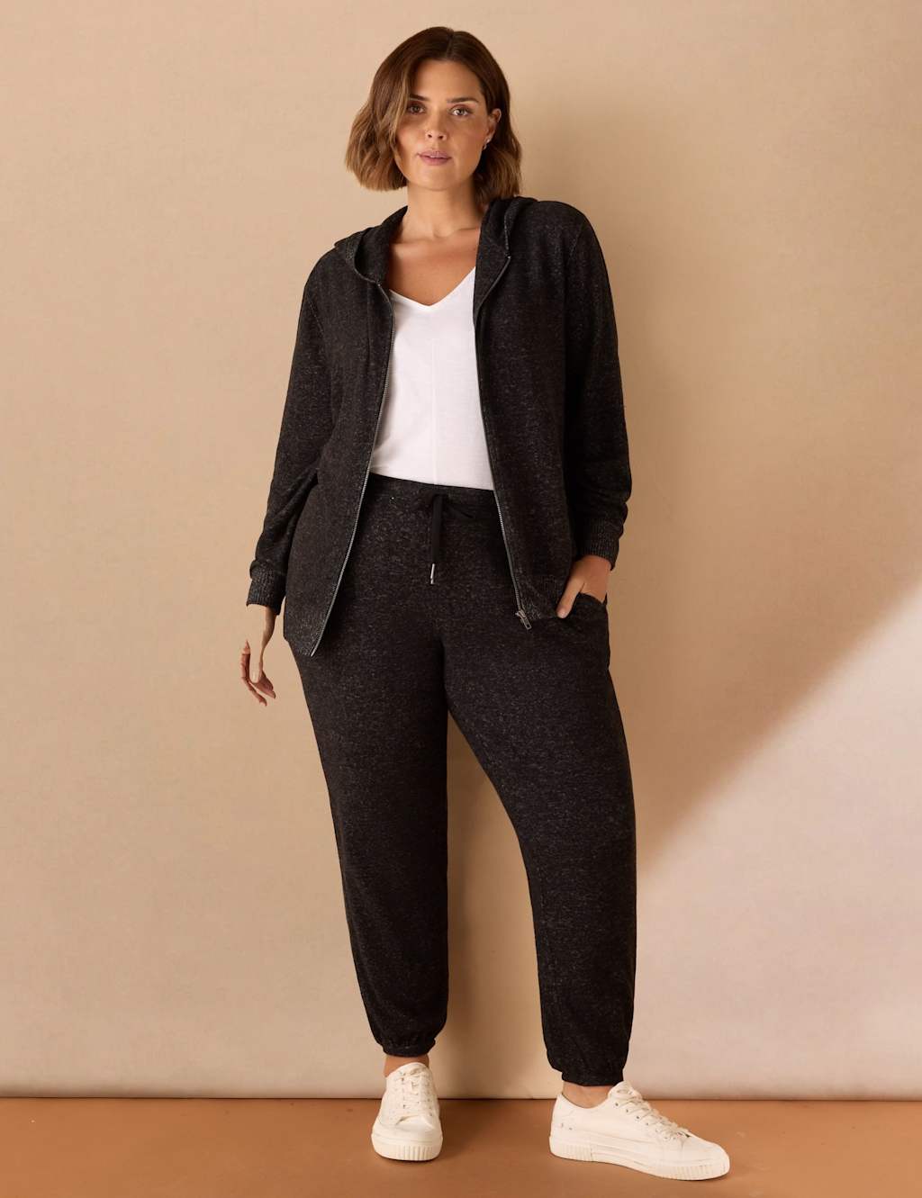 Live Unlimited London Tapered Drawstring Cuffed Joggers Grey