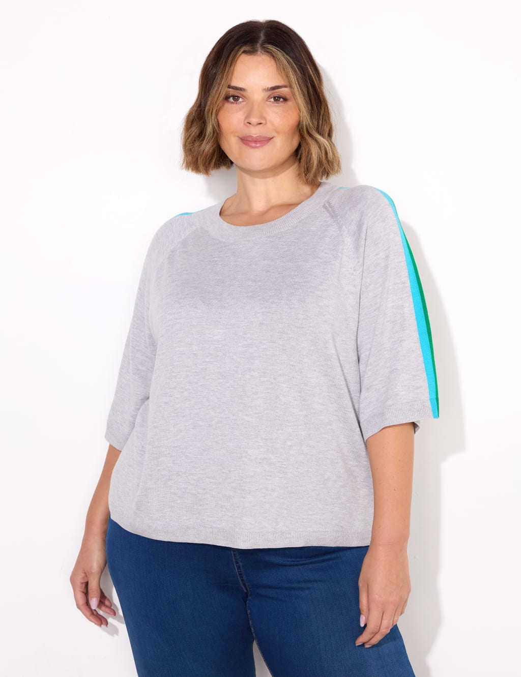Cotton Rich Stripe Detail T-Shirt