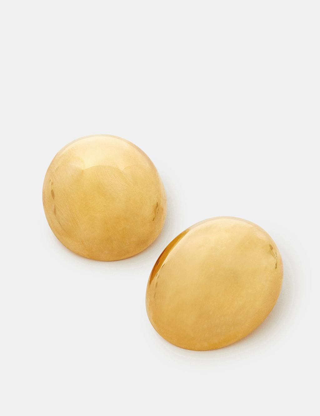 ACCESSORIZE 14ct Gold Plated Circle Stud Earring Gold