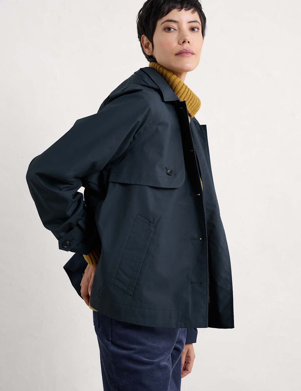 Pure Cotton Hooded Raincoat