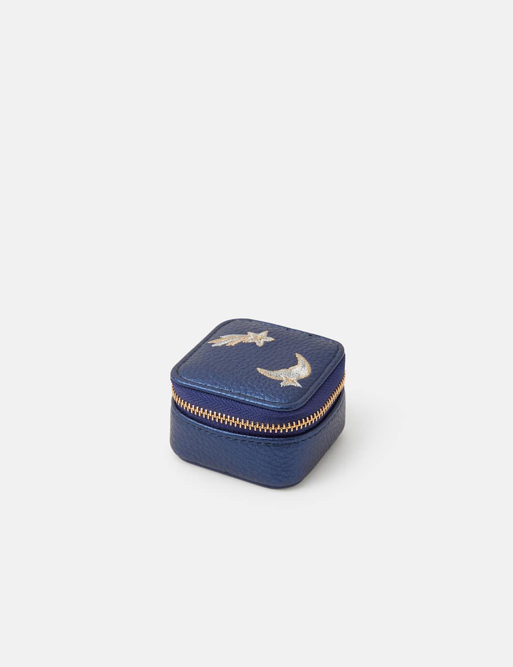 ACCESSORIZE Embroidered Star & Moon Jewellery Box Navy