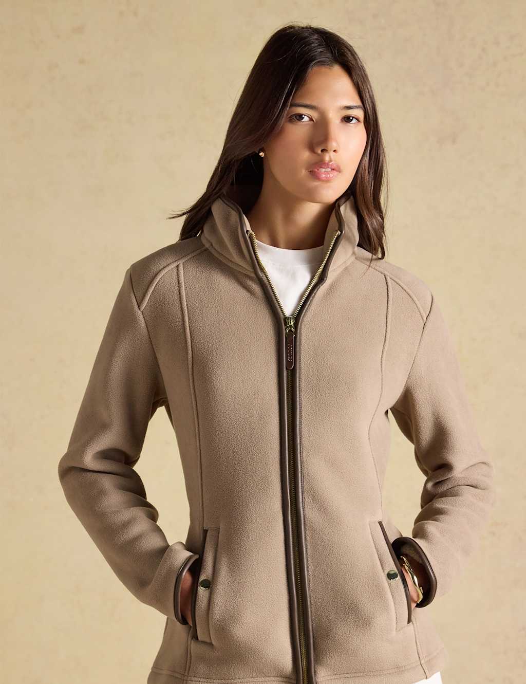 Joules Women's Fleece Jacket - 10 - Neutral - Available at M&S
