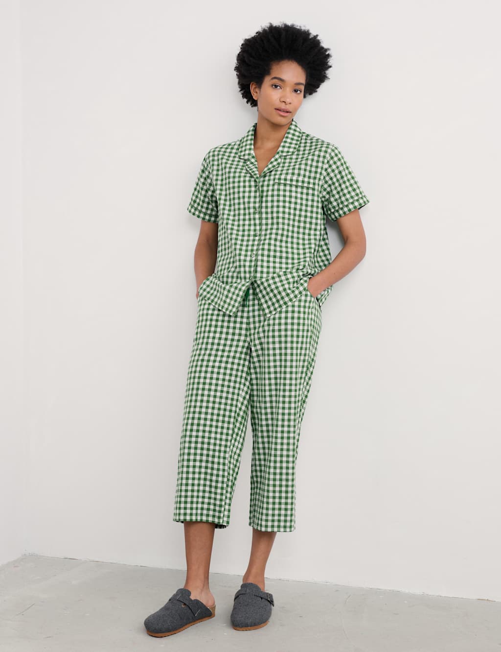 Pure Cotton Checked Pyjama Set