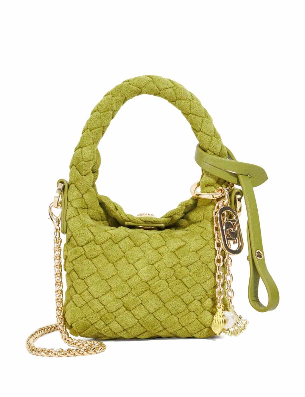 Dune London Deliberate Mini Bag Chain Lime Green