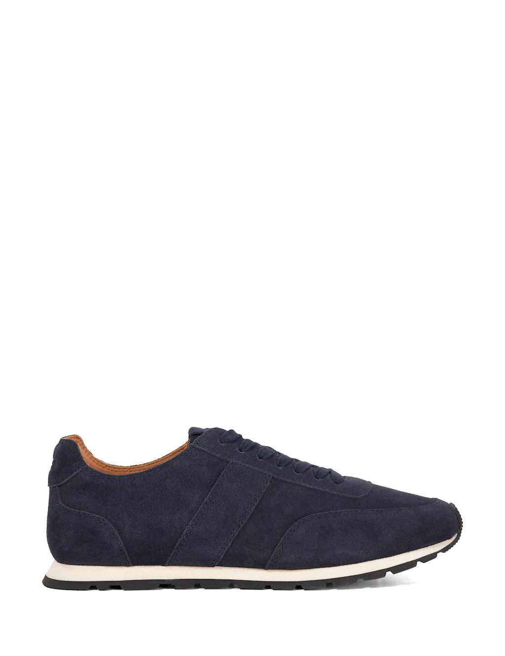Dune London Suede Lace Up Trainers Navy