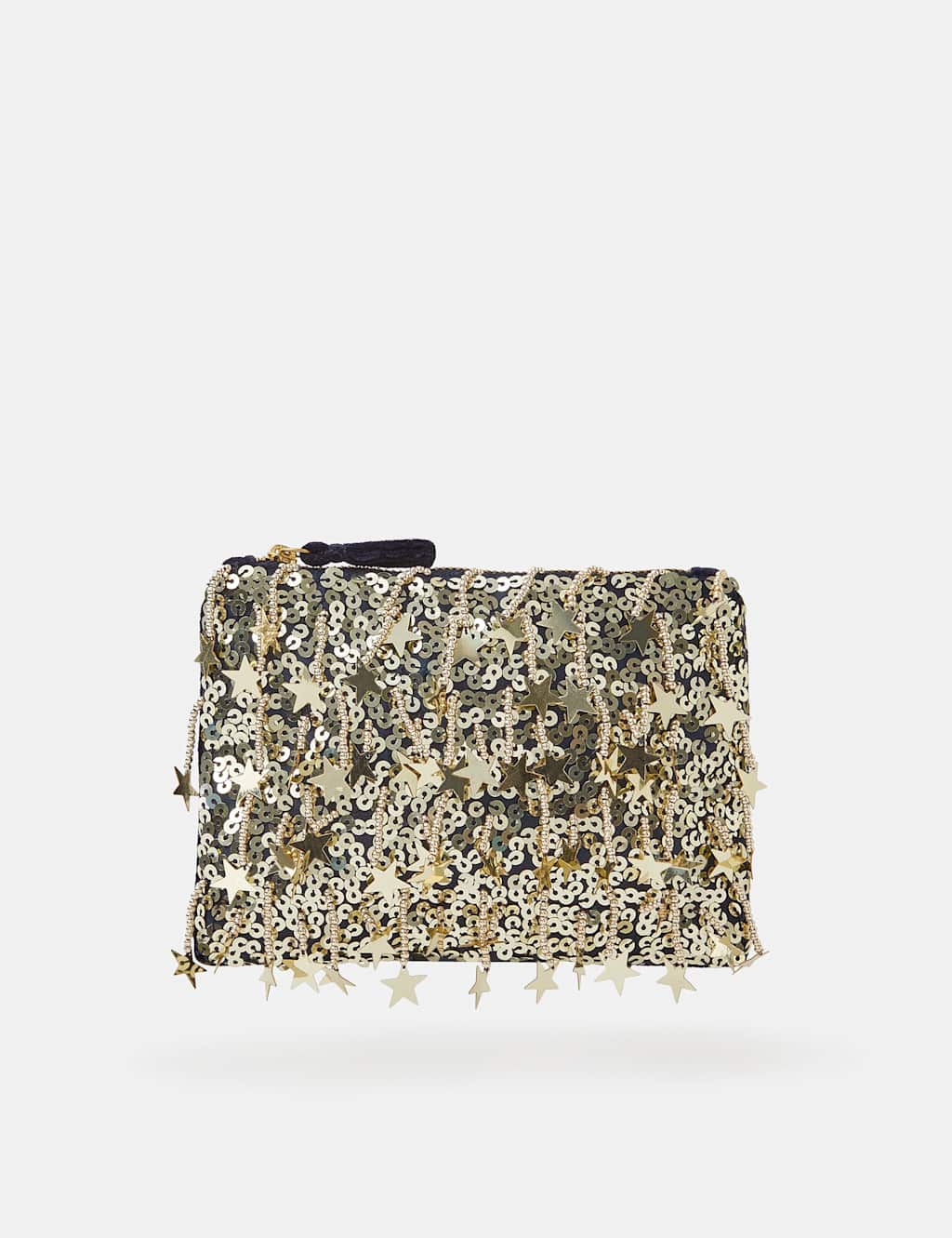 ACCESSORIZE Star Sequin Pouch Gold