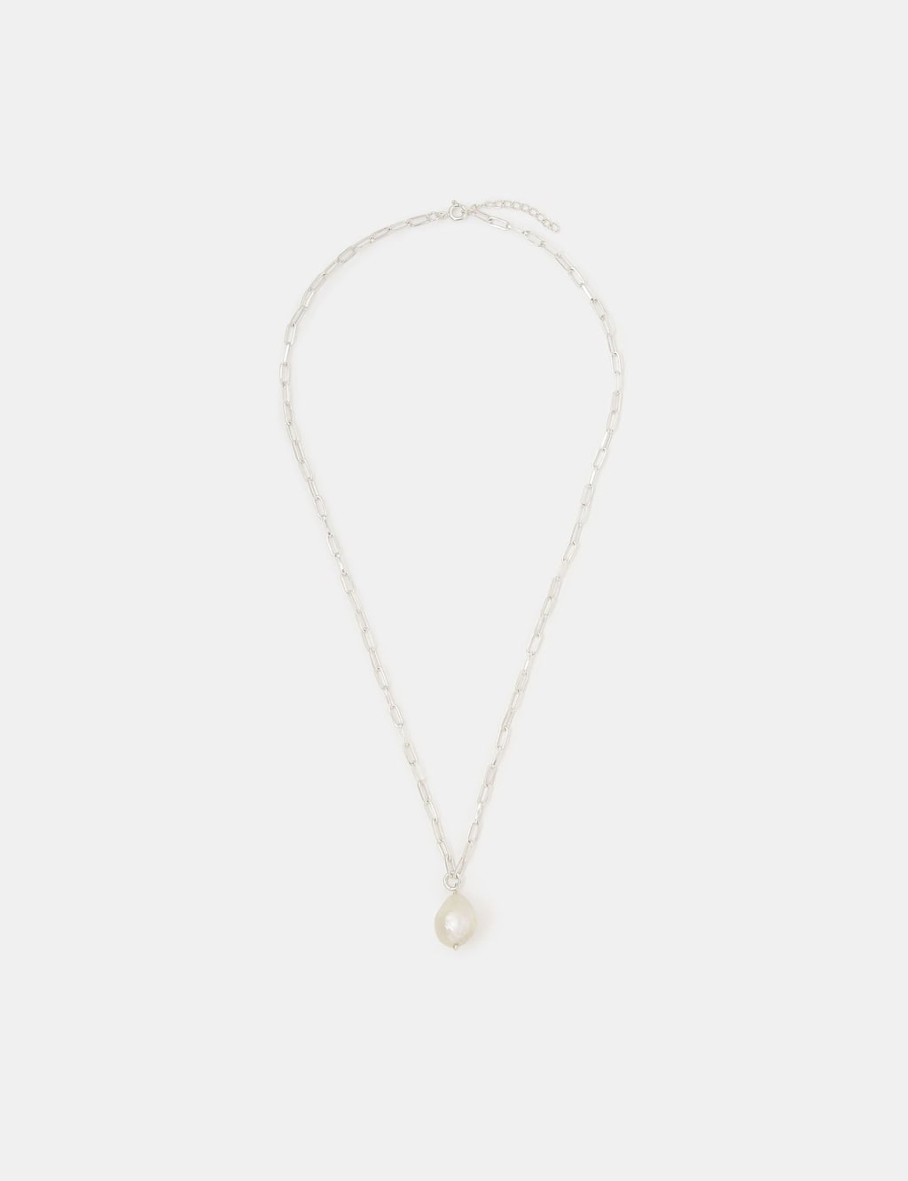 ACCESSORIZE Sterling Silver Pearl Necklace Silver