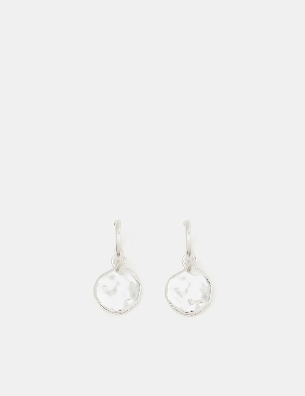 ACCESSORIZE Sterling Silver Molten Drop Earrings Silver