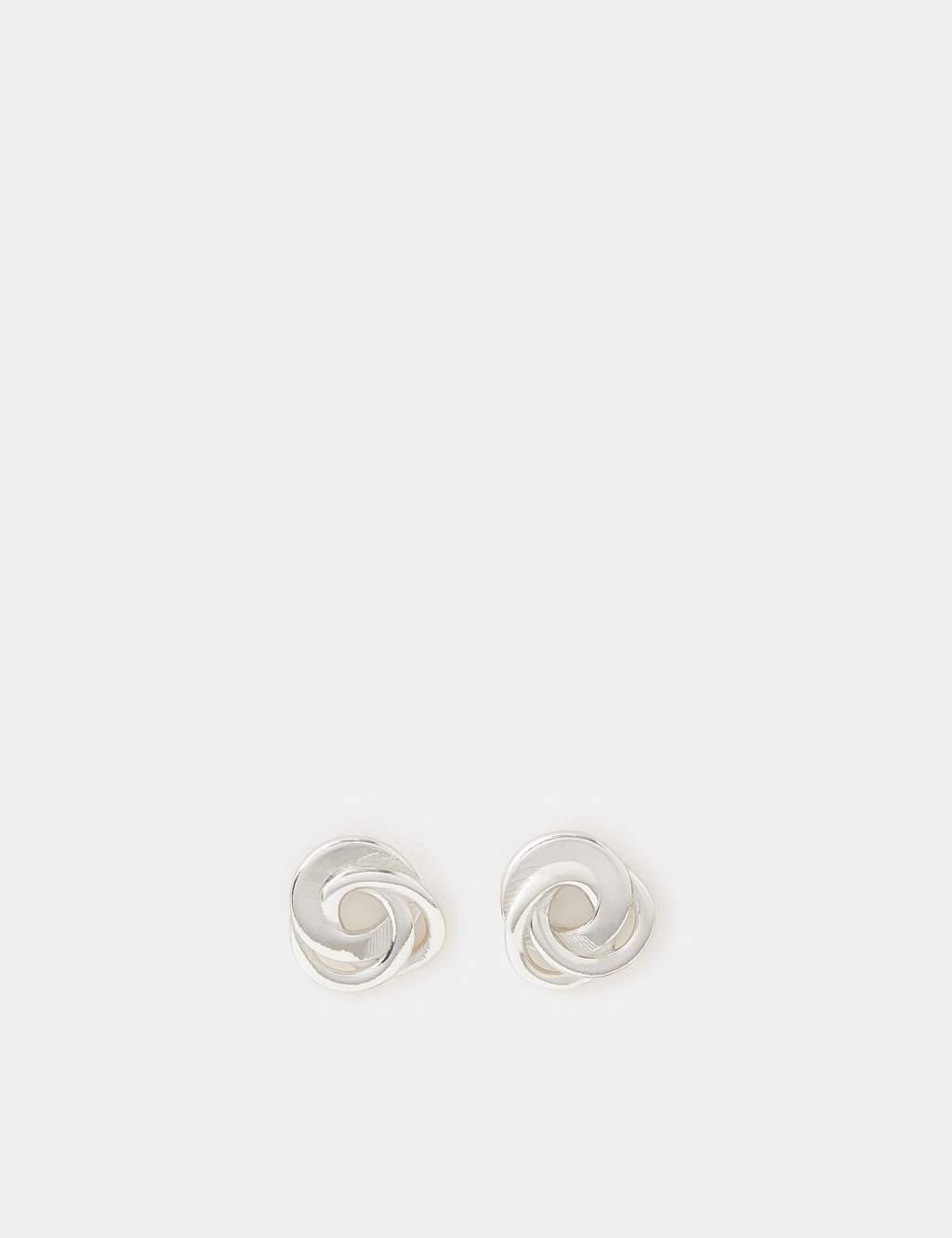 ACCESSORIZE Sterling Silver Knott Stud Earrings Silver