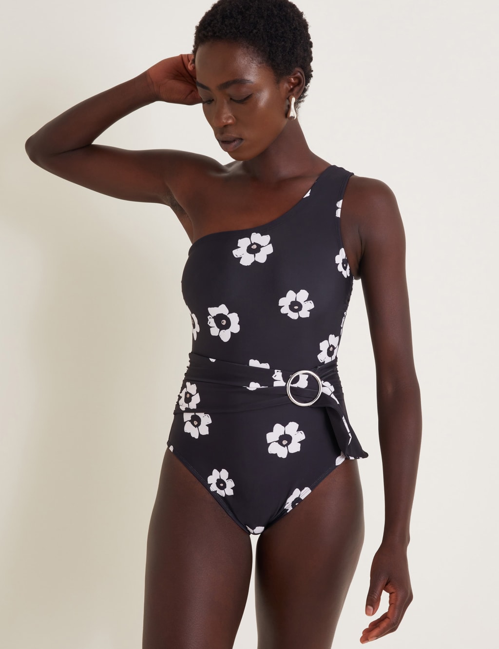 Floral off the shoulder swimsuit on sale
