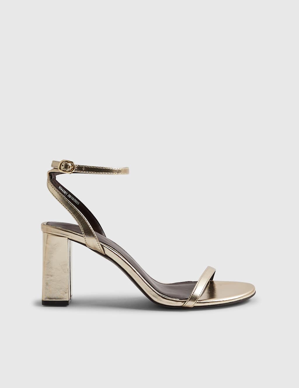 River Island Women's Strappy Block Heel Sandals - 4 - Gold - Available at M&S