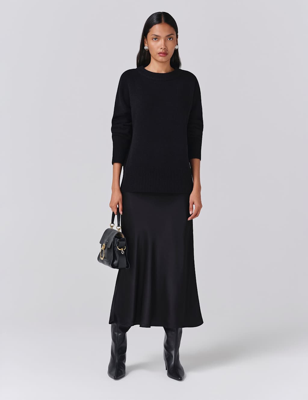 Ghost Wool Rich Crew Neck Jumper Black