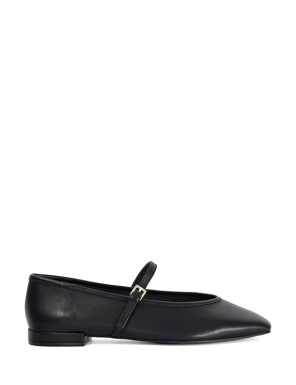 Dune London Women's Leather Square Toe Mary Jane Ballet Pumps - 5 - Black - Available at M&S