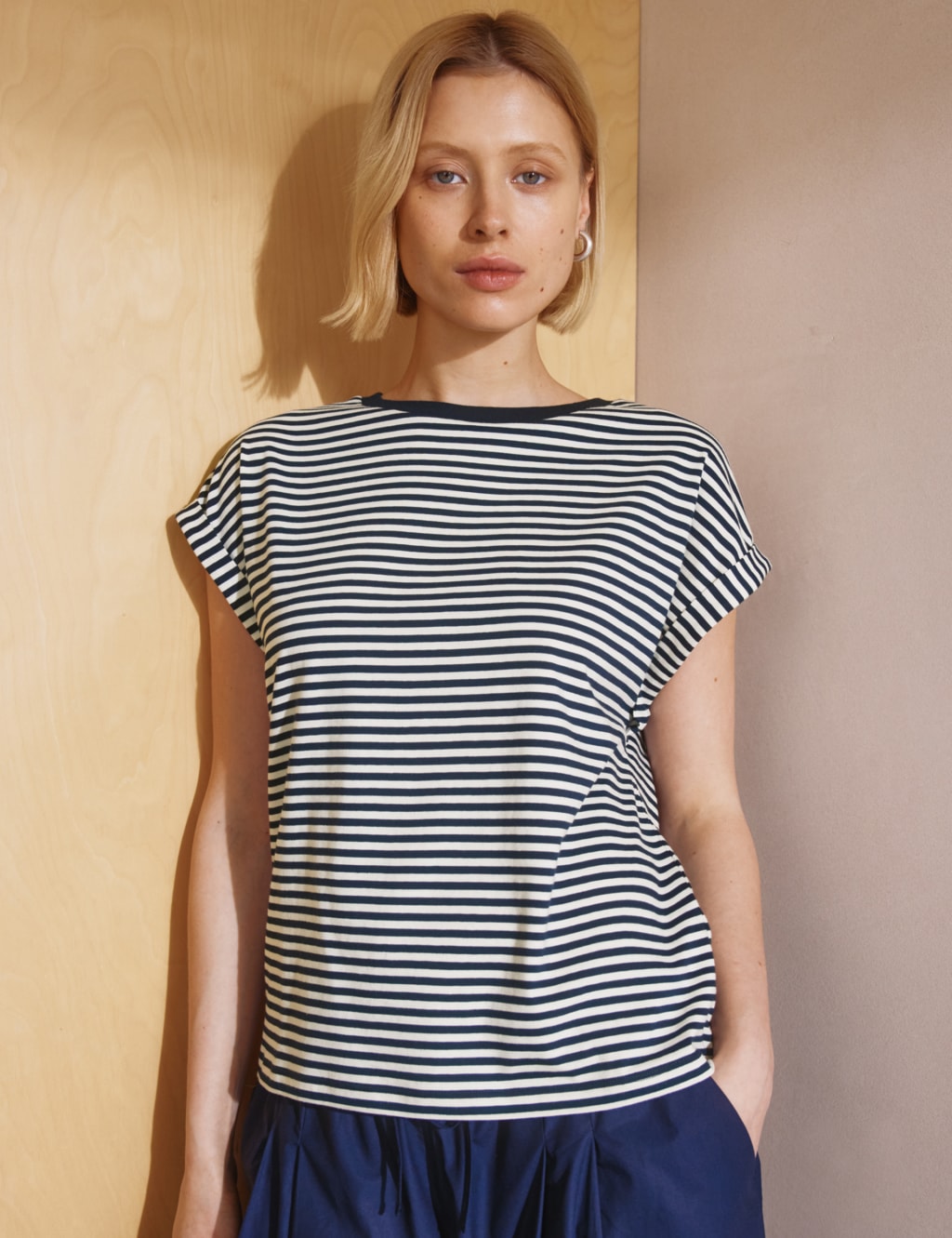 Pure Cotton Striped T-Shirt