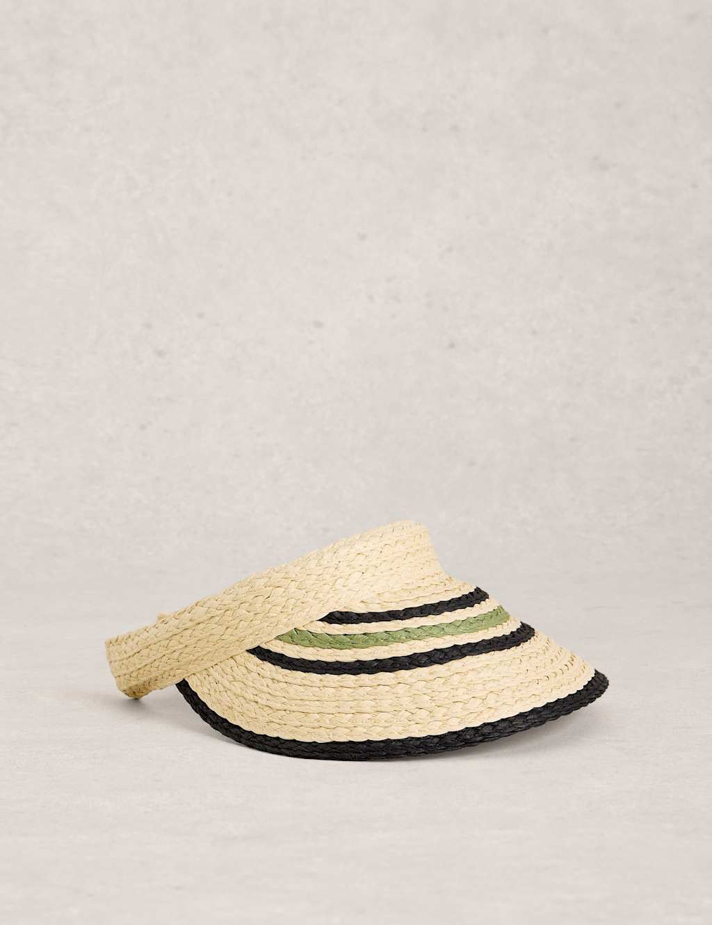 White Stuff Women's Striped Woven Visor - Natural Mix - Available at M&S