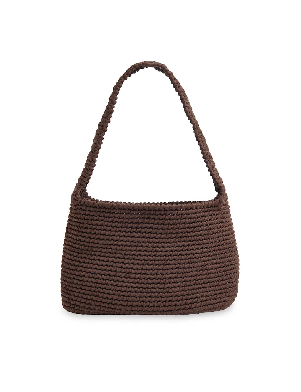 Woven Top Handle Shoulder Bag