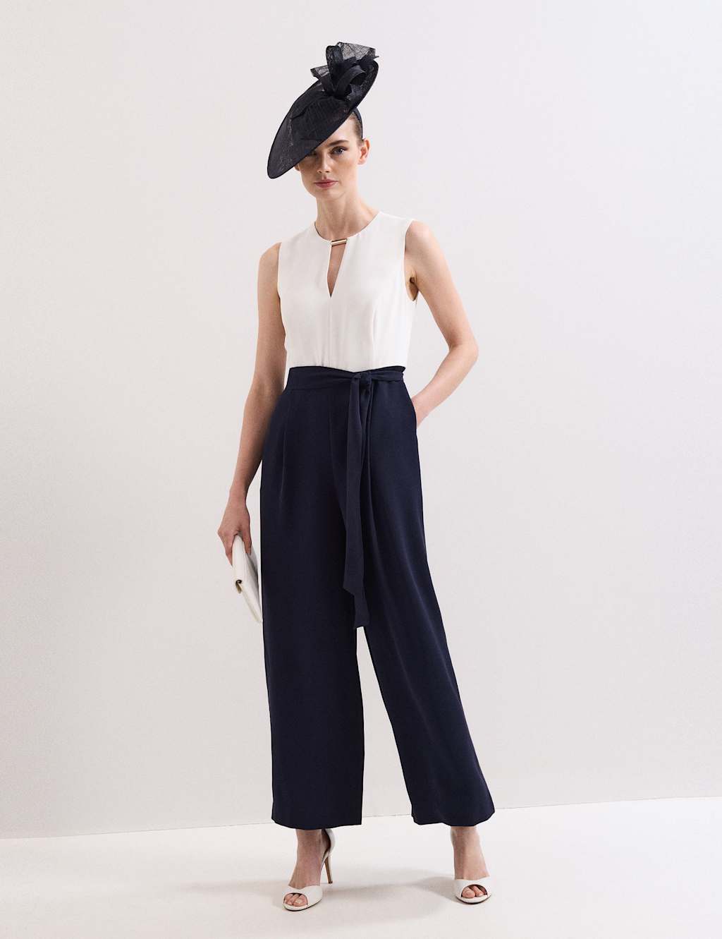 Phase Eight Women's Wide Leg Jumpsuit - 14 - Navy Mix - Available at M&S
