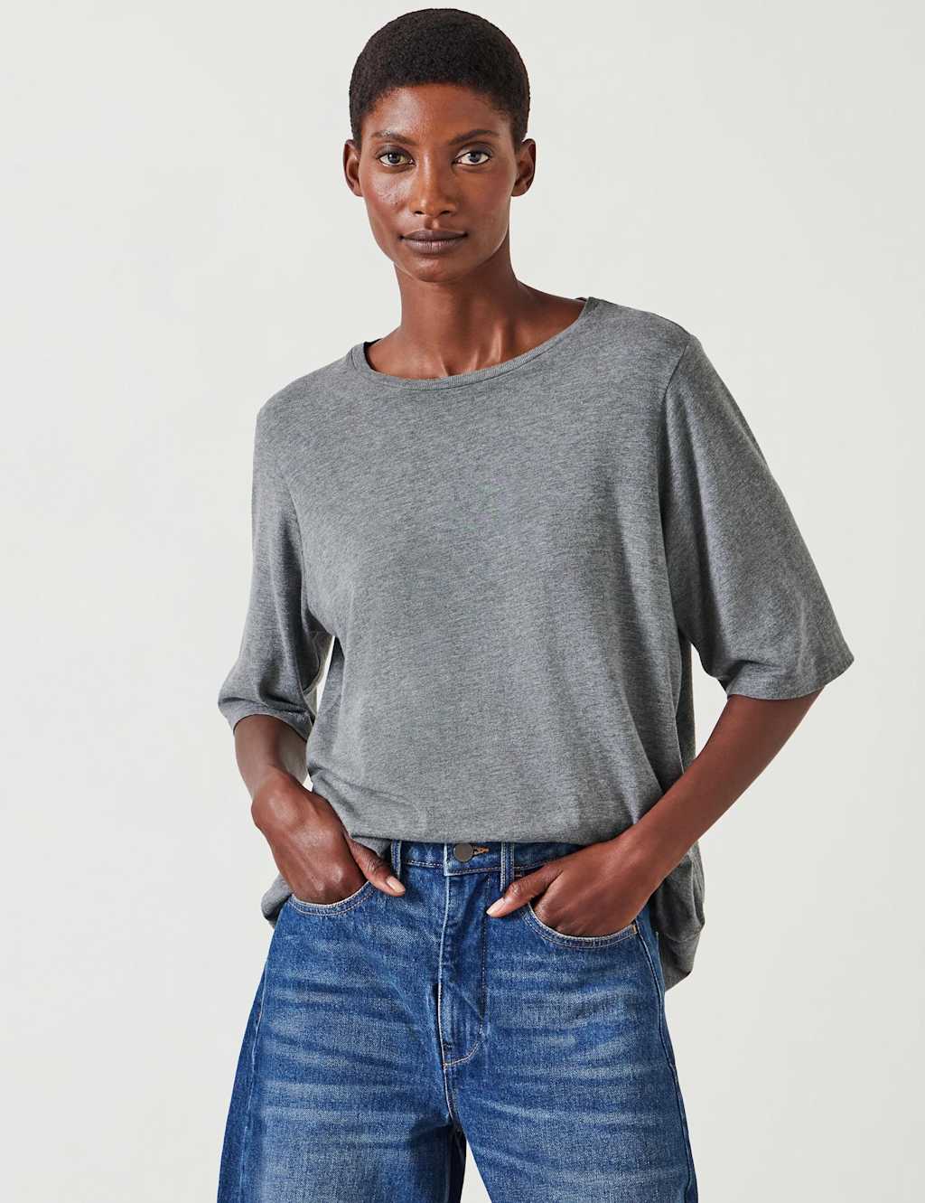 Cotton Rich Crew Neck T-Shirt