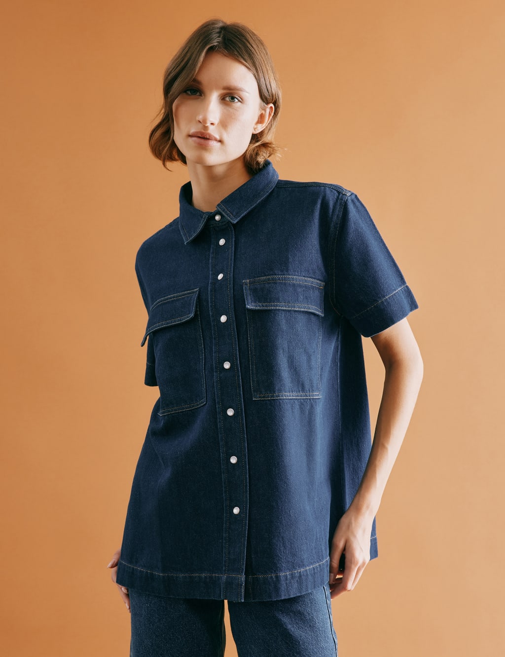 Pure Cotton Denim Shirt