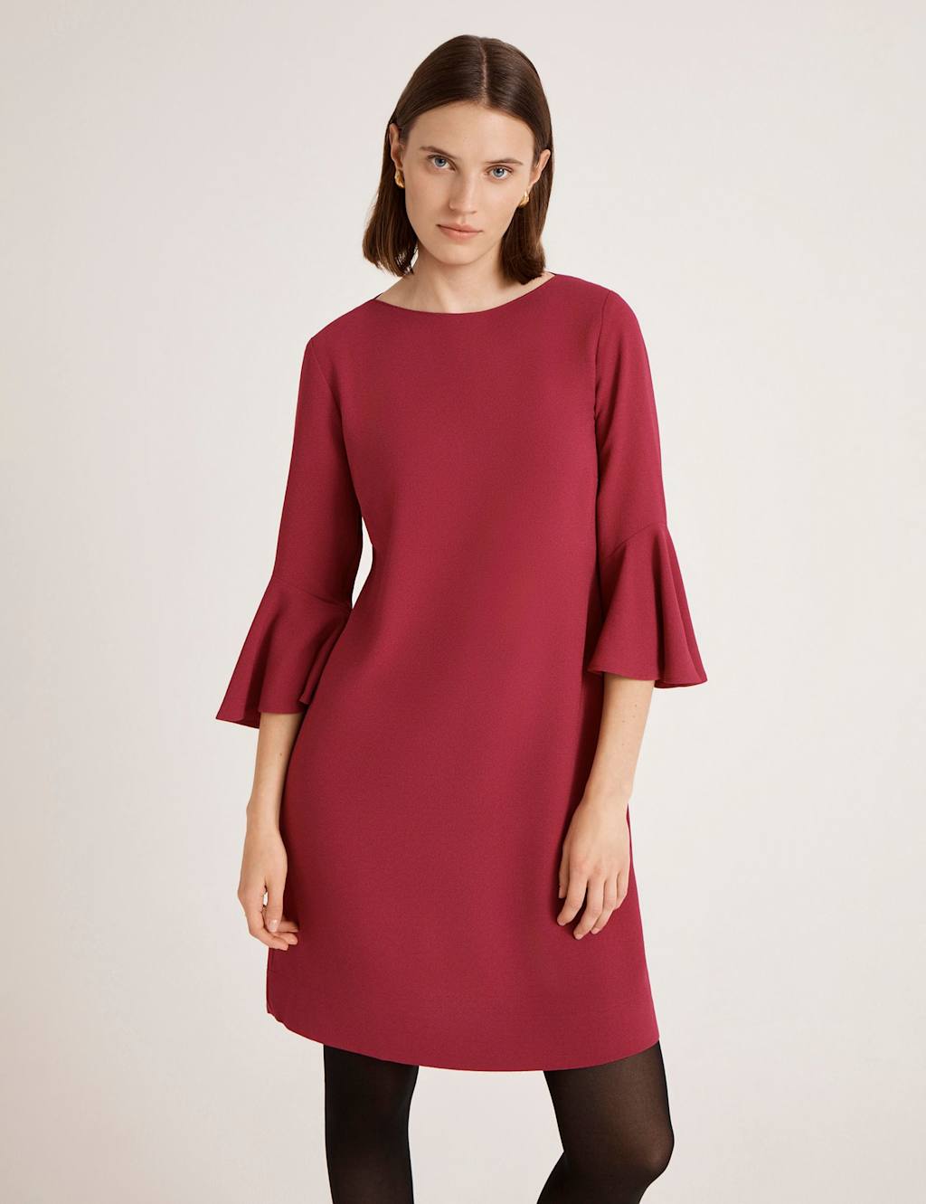 Finery London Women's Crepe Frill Sleeve Mini Dress - 16 - Purple - Available at M&S