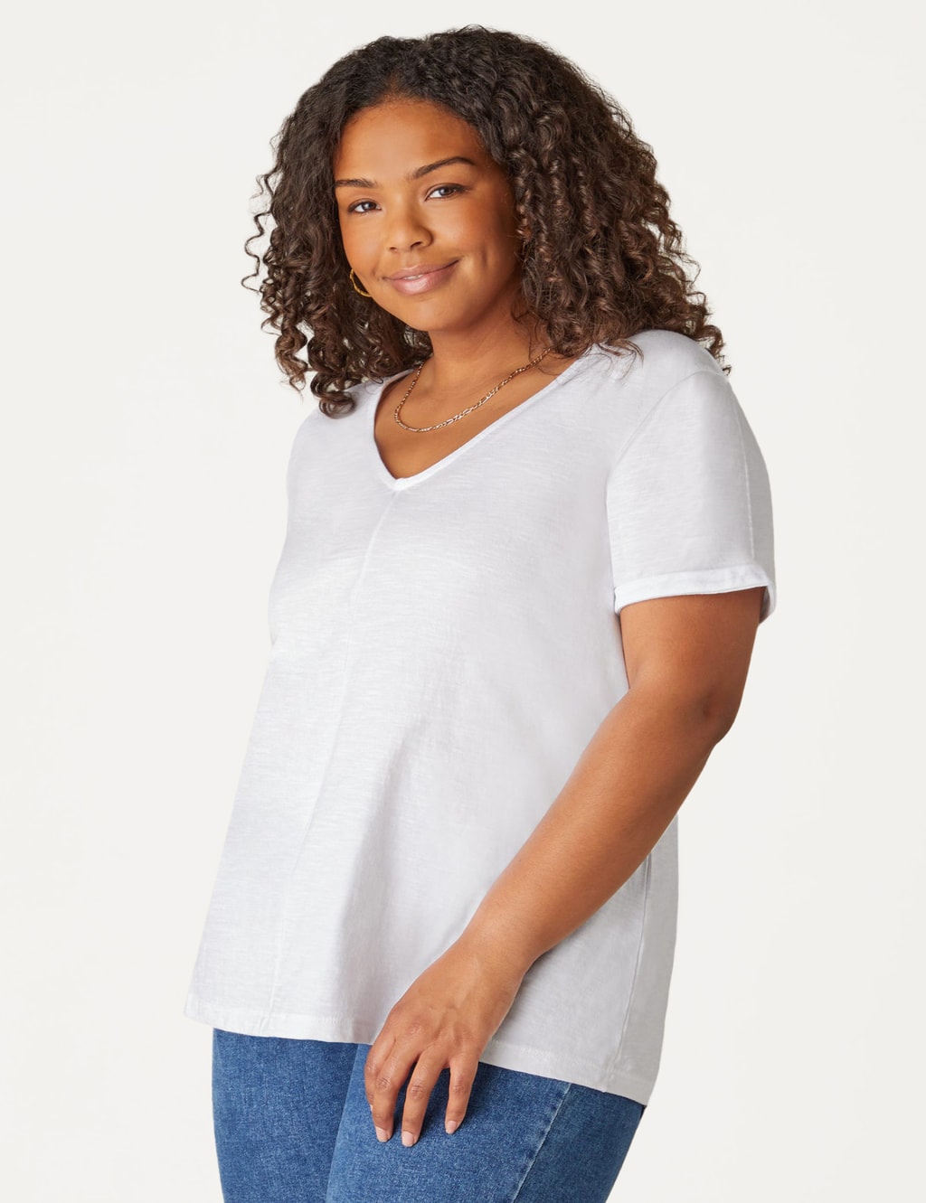 Pure Cotton V-Neck T-Shirt