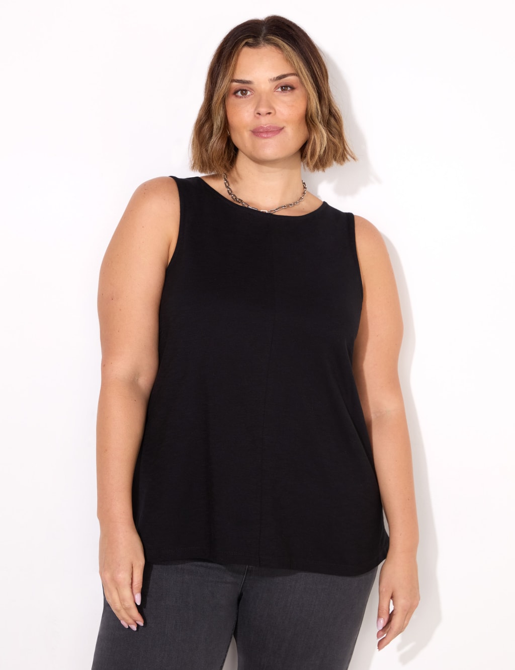 Pure Cotton Round Neck Vest Top
