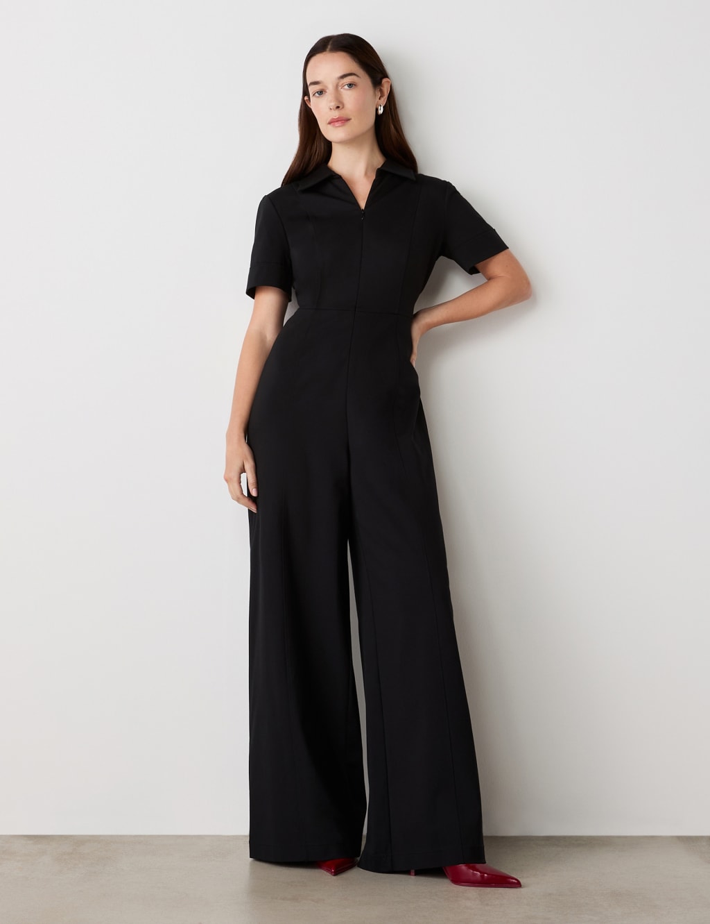 Jersey Short Sleeve Jumpsuit