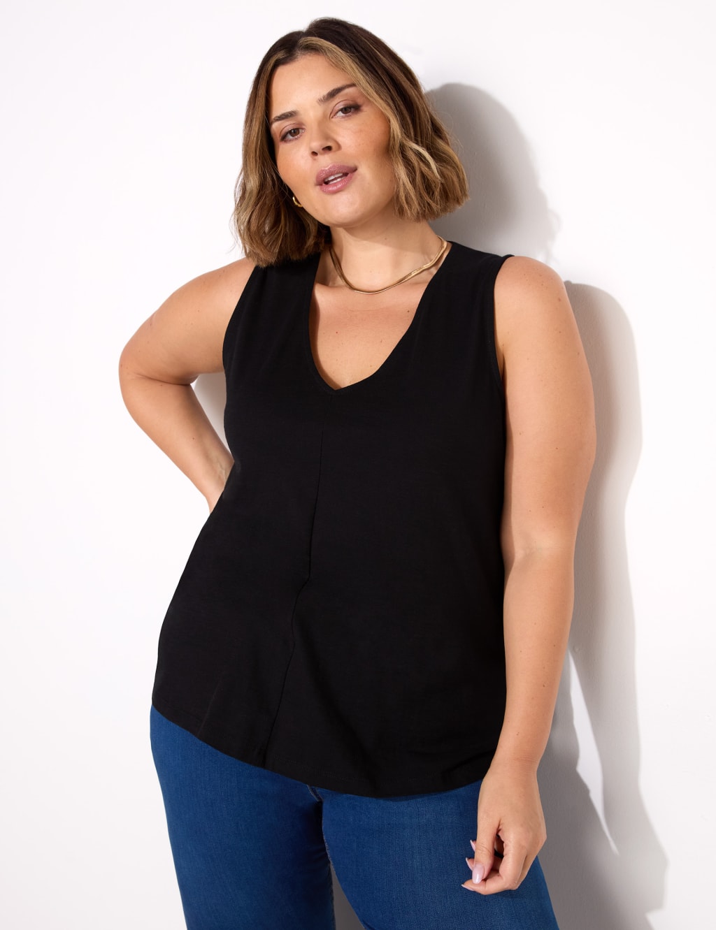 Pure Cotton V-Neck Vest