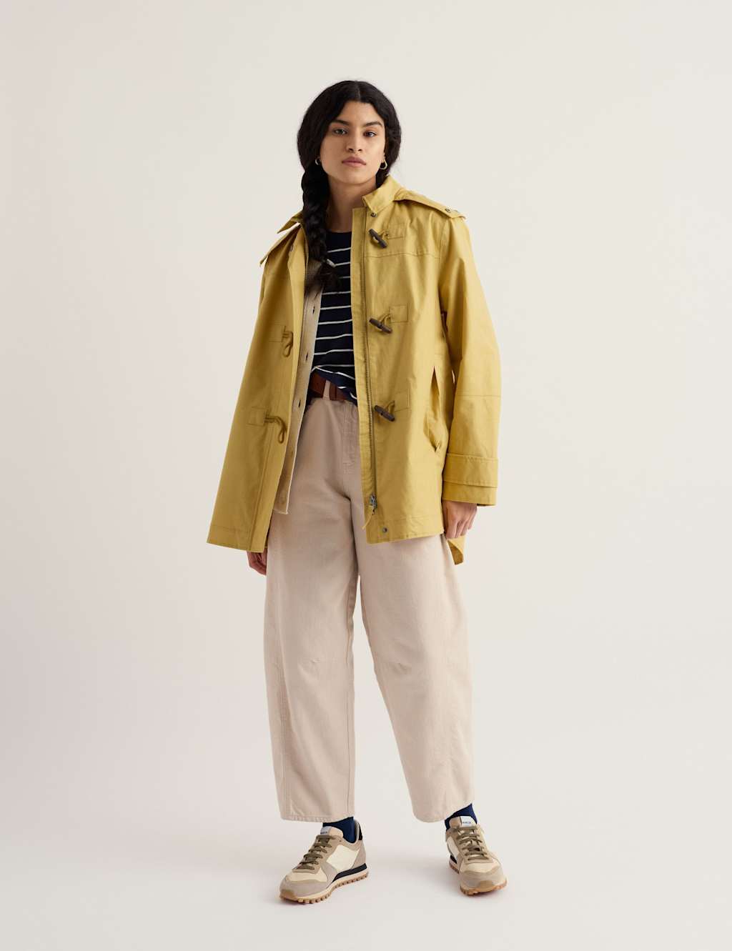 Seasalt Cornwall Women's Linen Rich Hooded Duffle Coat - 24 - Yellow - Available at M&S