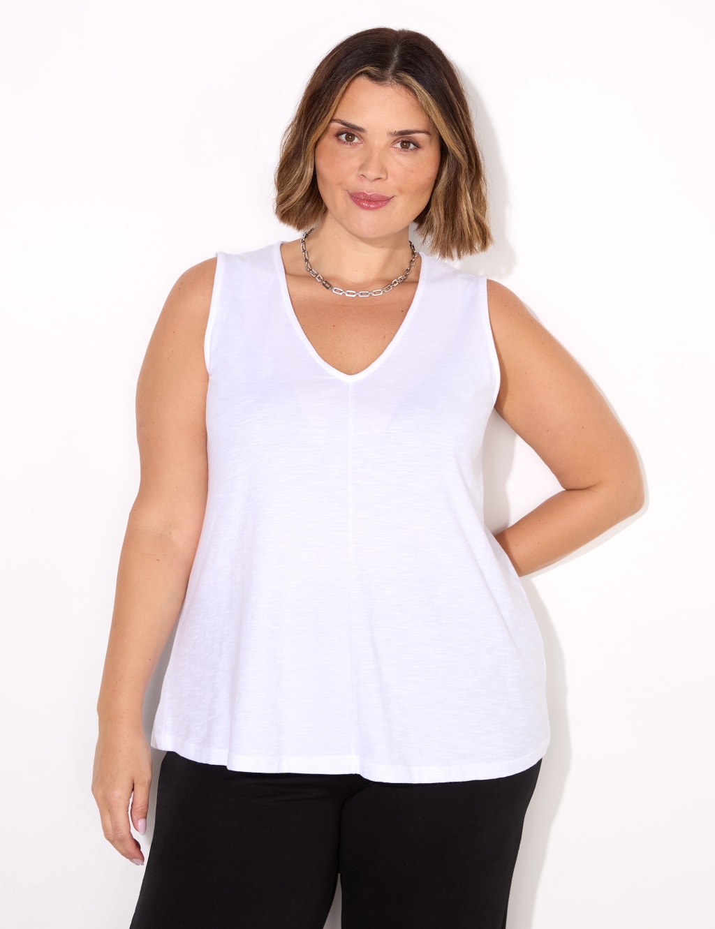 Pure Cotton V-Neck Vest