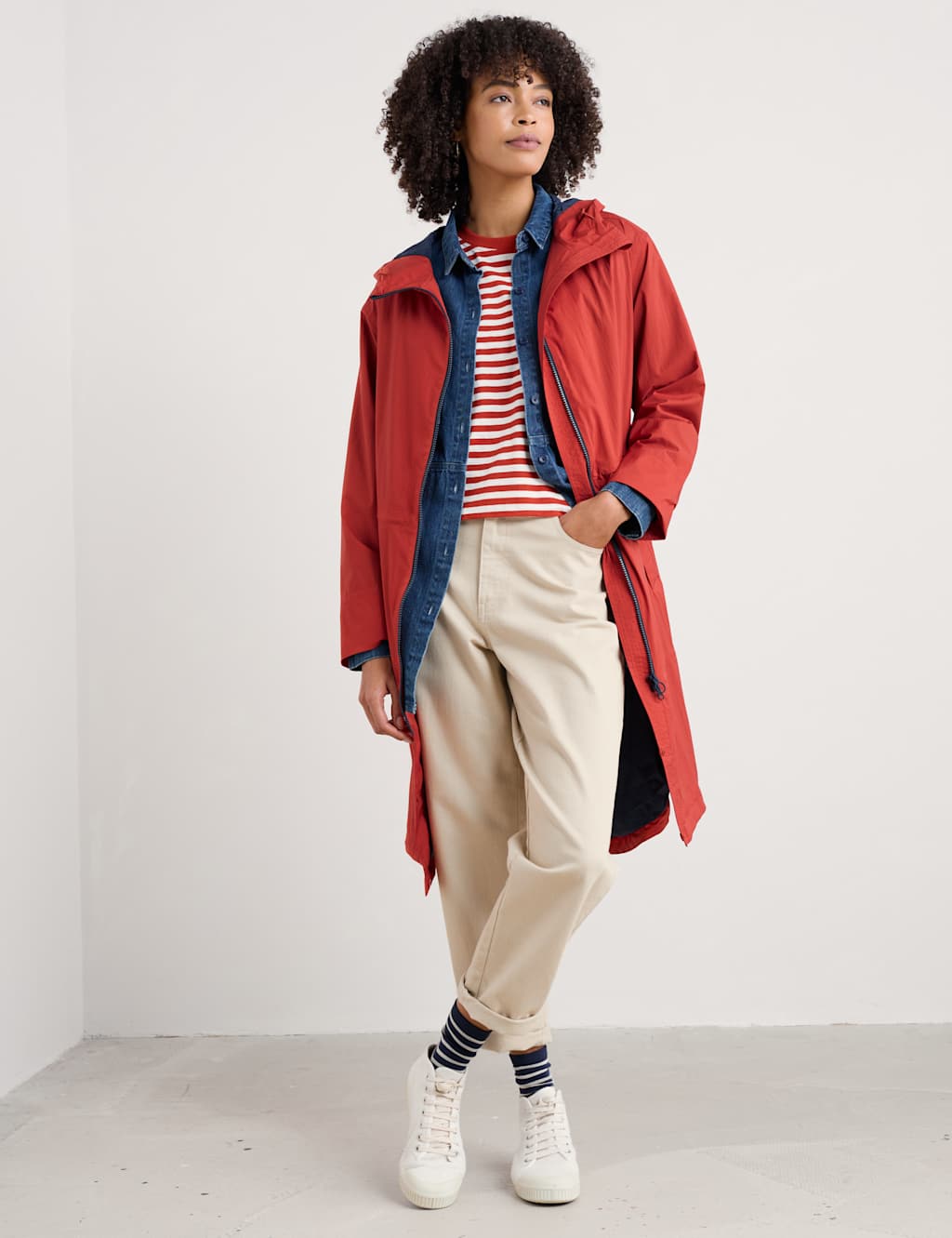 Hooded Longline Raincoat