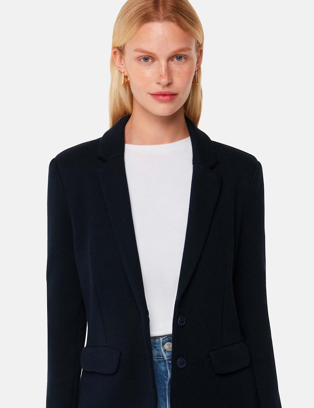 Jersey Slim Single Breasted Blazer