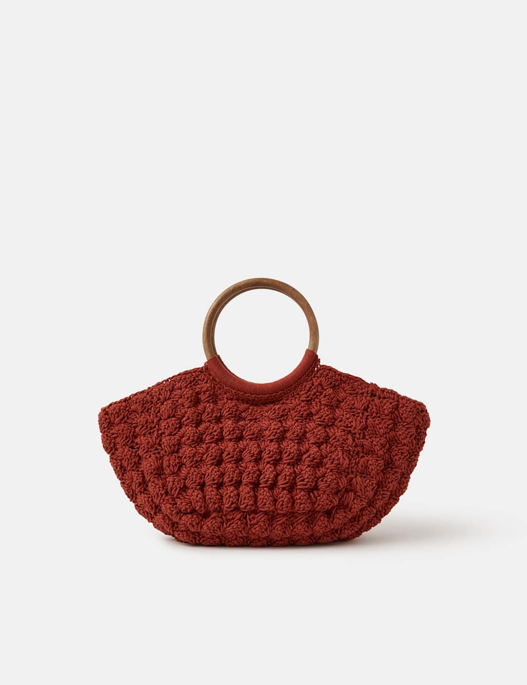 ACCESSORIZE Macrame Grab Bag Red