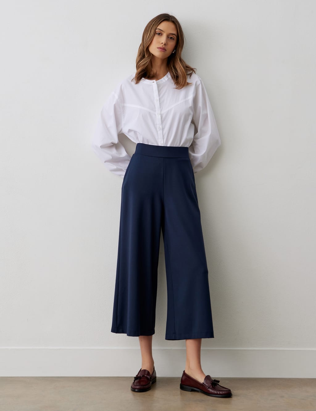 Miribel Ponte Jersey Wide Leg Trouser