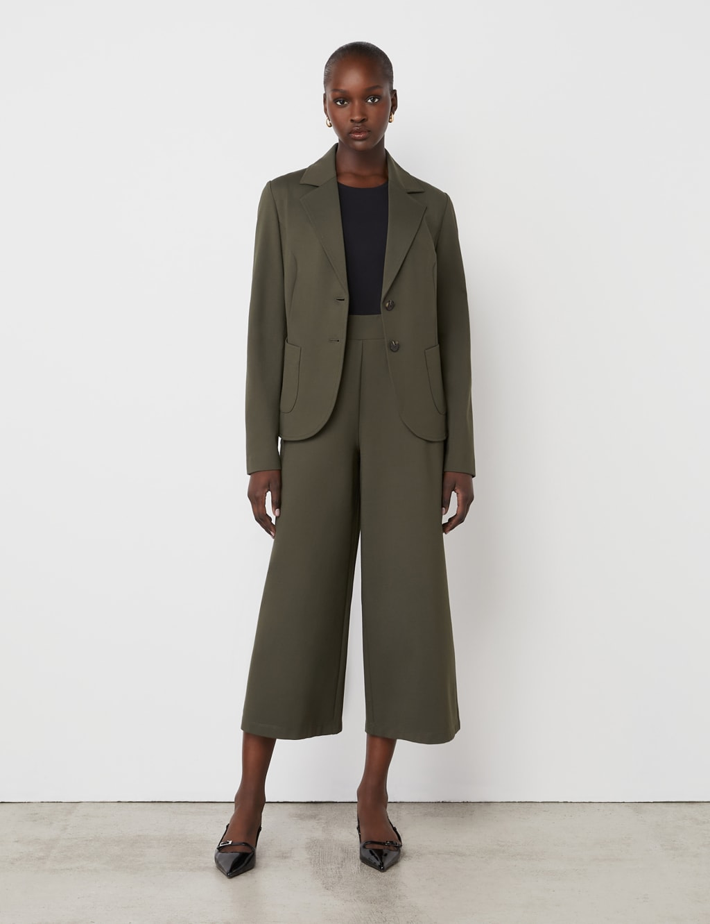 Miribel Ponte Jersey Wide Leg Trouser
