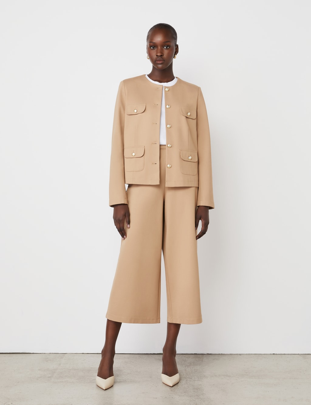 Miribel Ponte Jersey Wide Leg Trouser