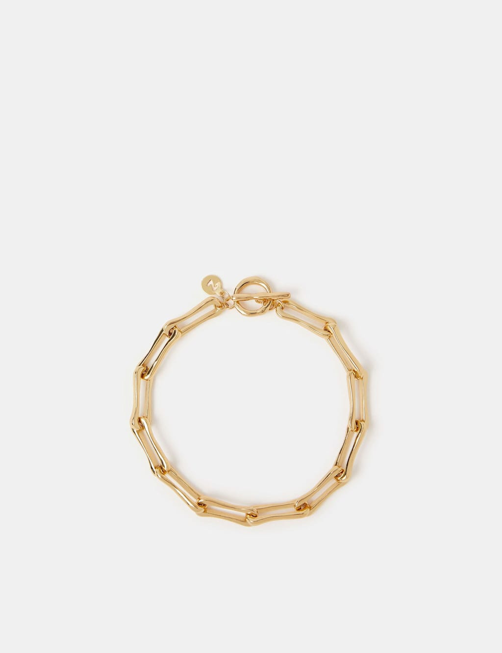 ACCESSORIZE 14ct Gold Plated Paperclip Bracelet Gold