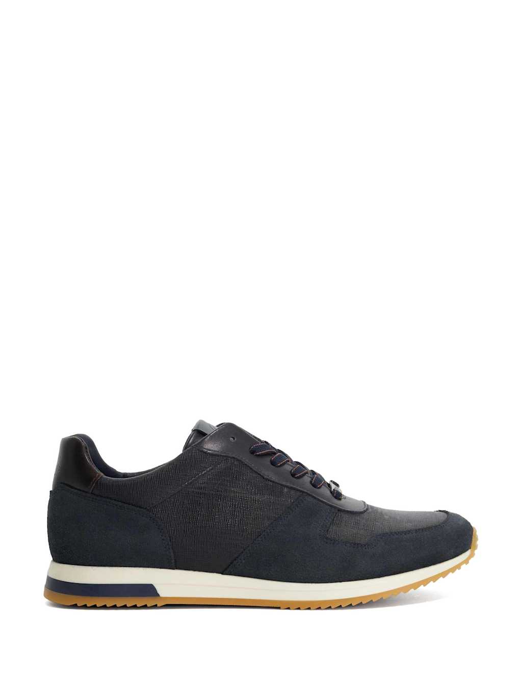 Dune London Men's Leather Trainers - 9 - Navy - Available at M&S