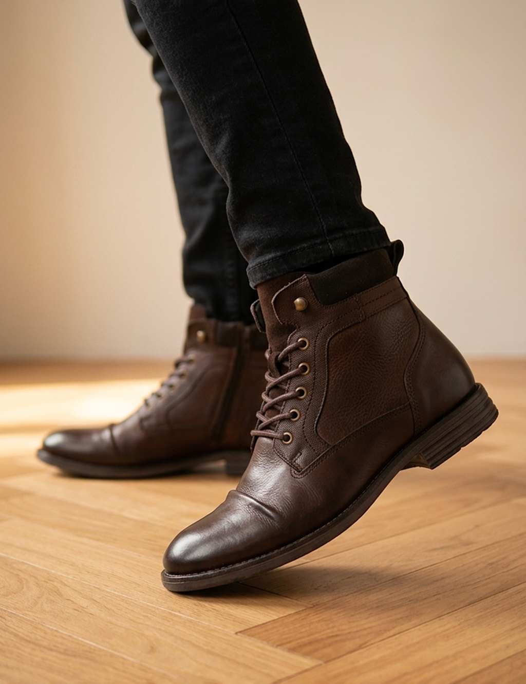 Jones Bootmaker Men's Leather Lace-Up Casual Boots - 9 - Dark Brown - Available at M&S