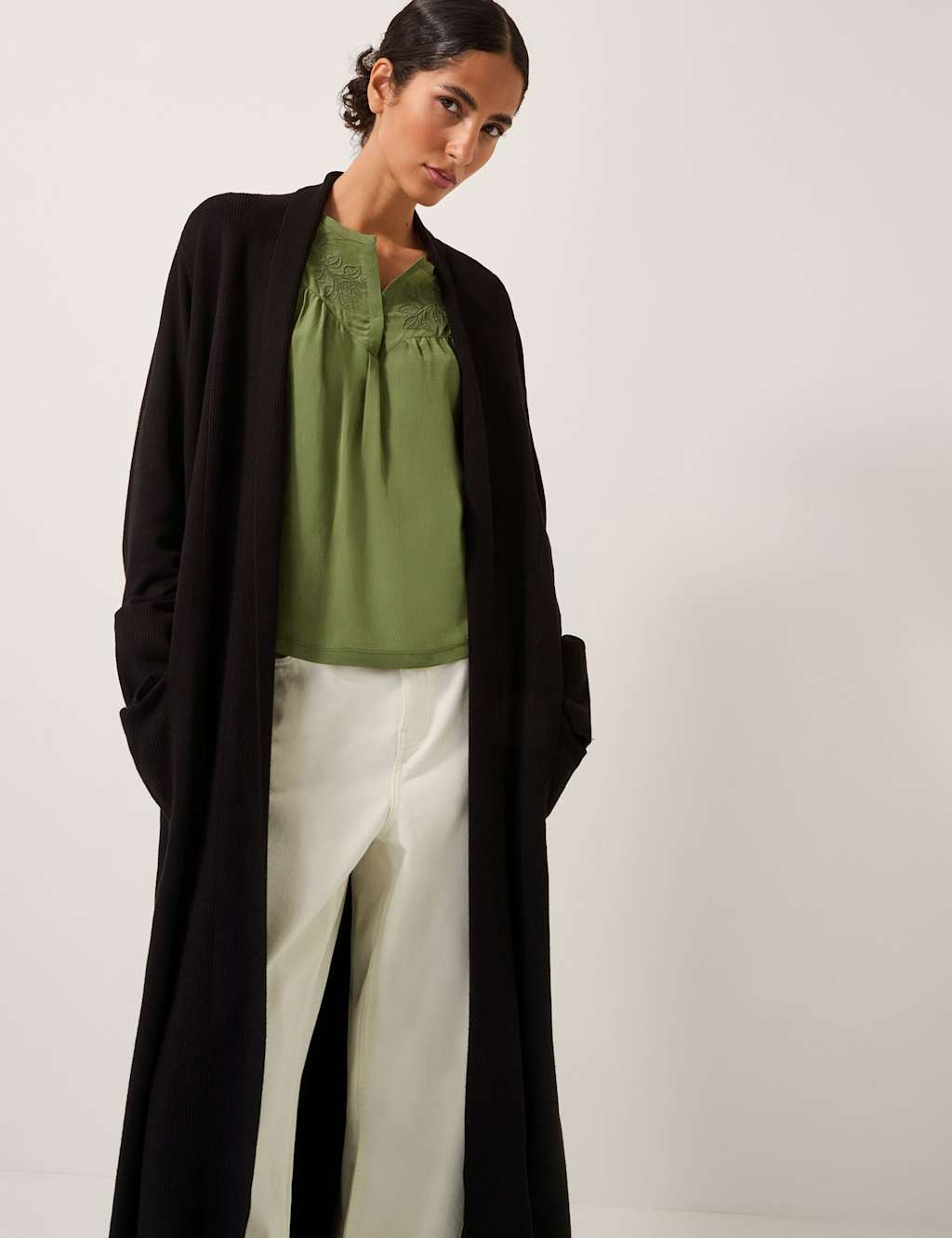 Monsoon Shawl Coatigan Black