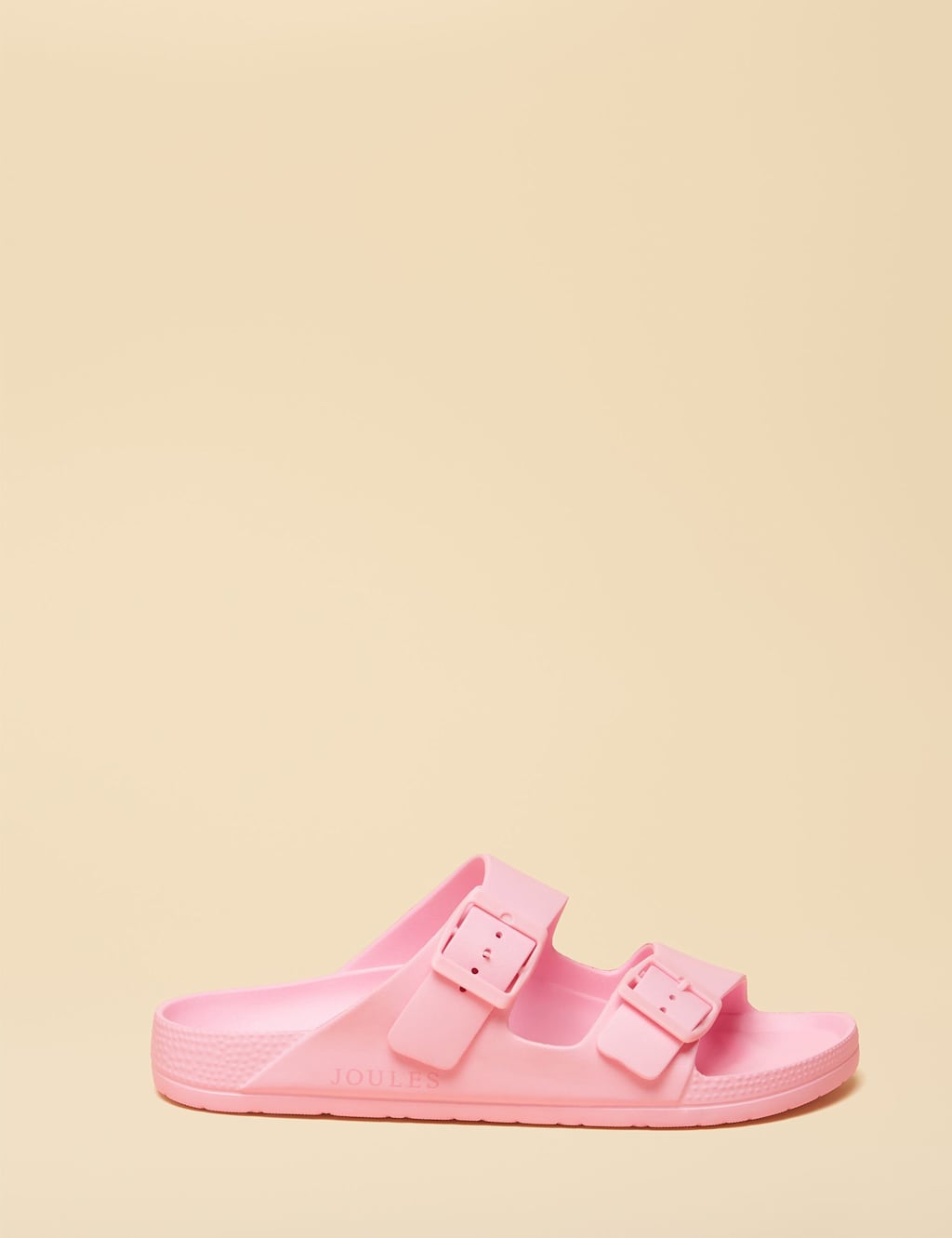 Joules Women's Double Strap Buckle Sliders - 6 - Pink - Available at M&S