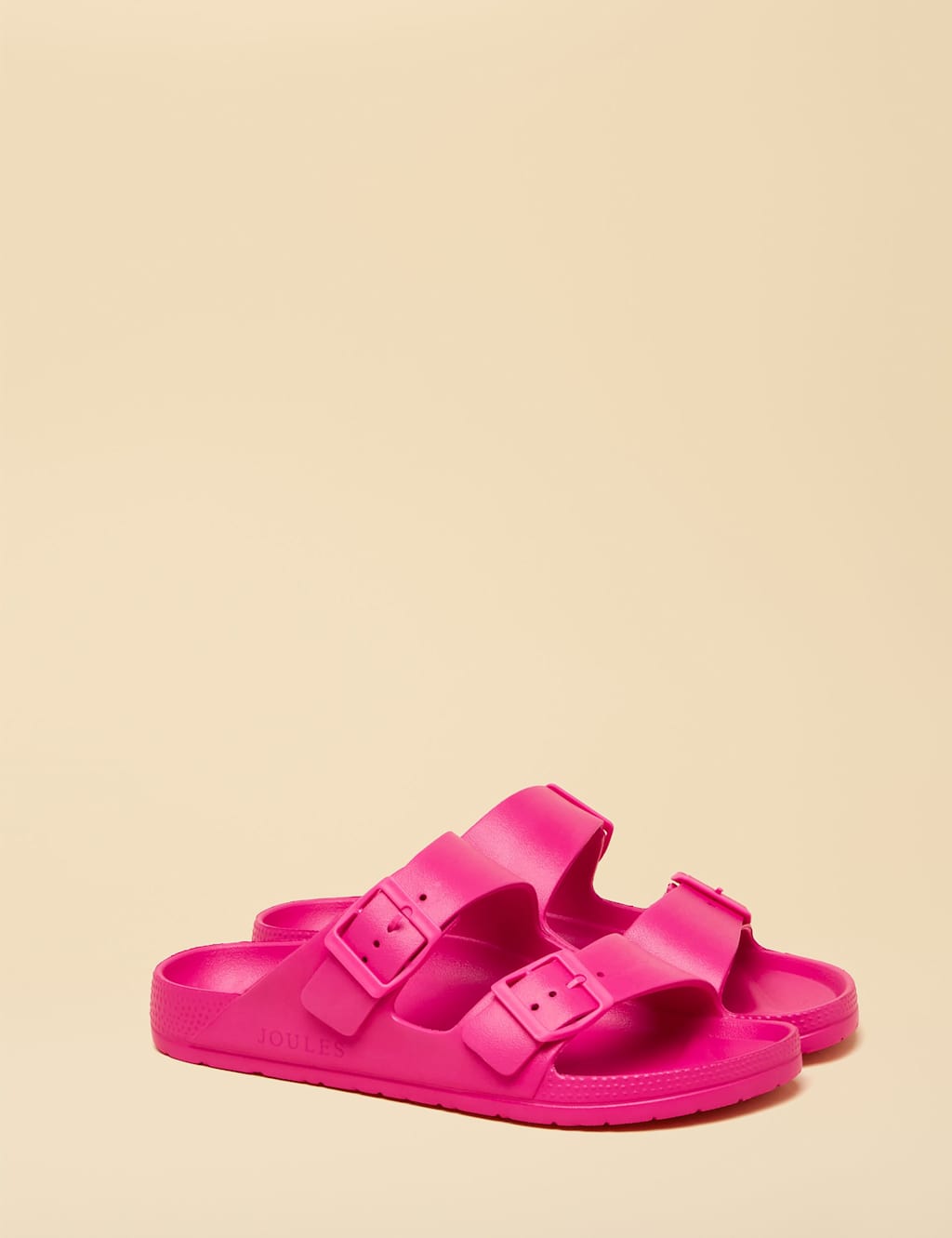 Joules Women's Double Strap Buckle Sliders - 7 - Light Pink - Available at M&S
