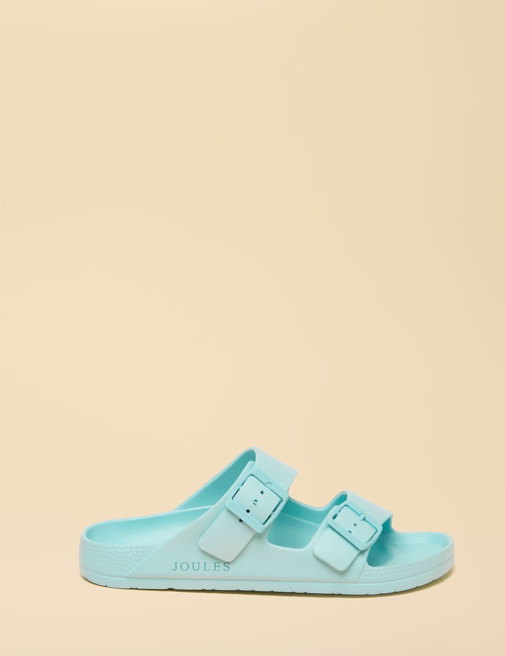 Joules Women's Double Strap Buckle Sliders - 7 - Light Blue - Available at M&S