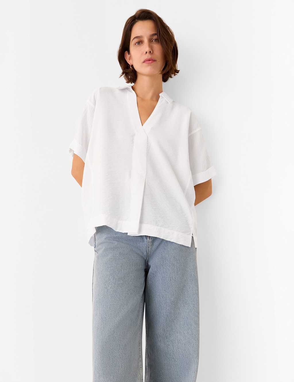 Collared V-Neck Shirt