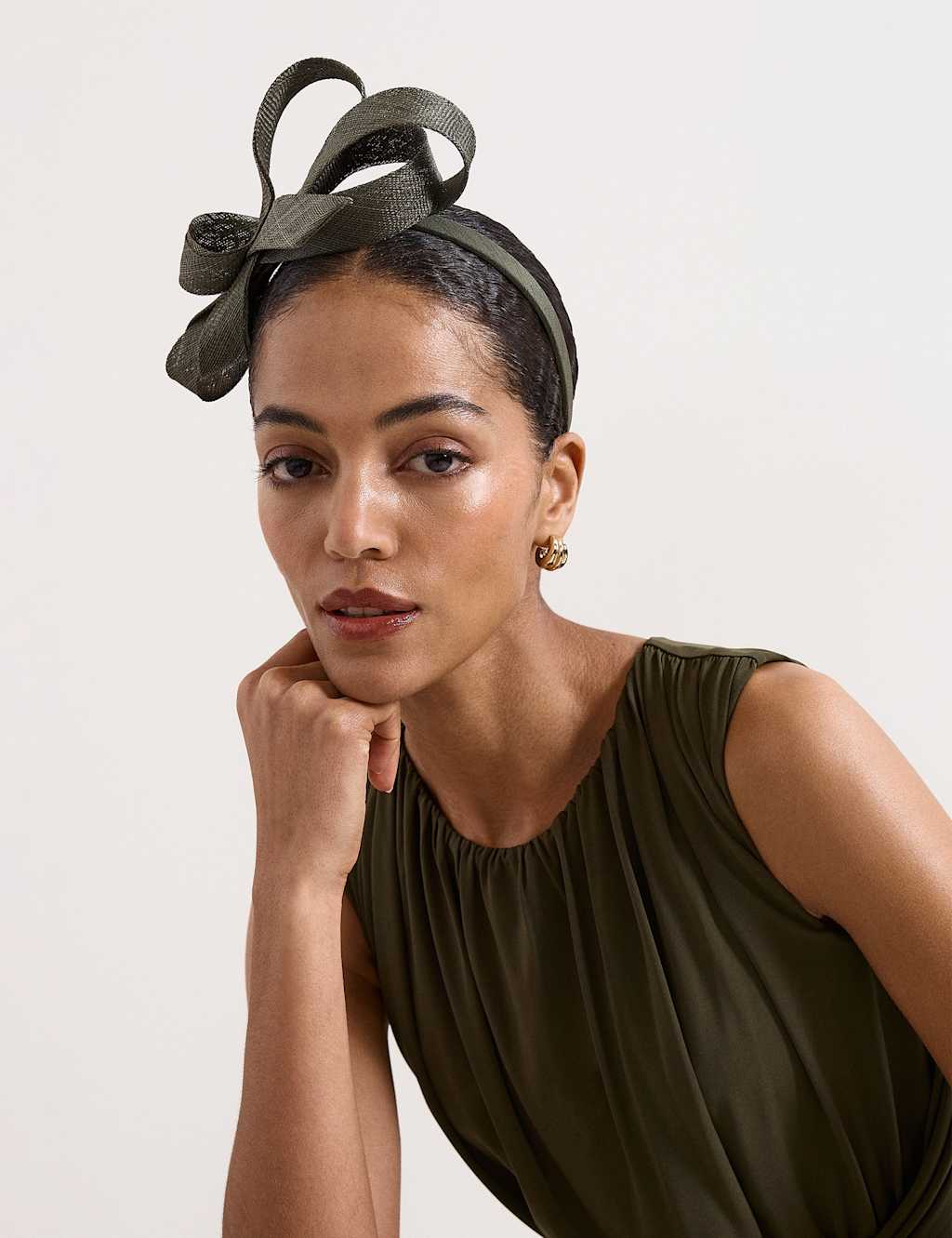 Phase Eight Women's Loop Headband - Dark Green - Available at M&S