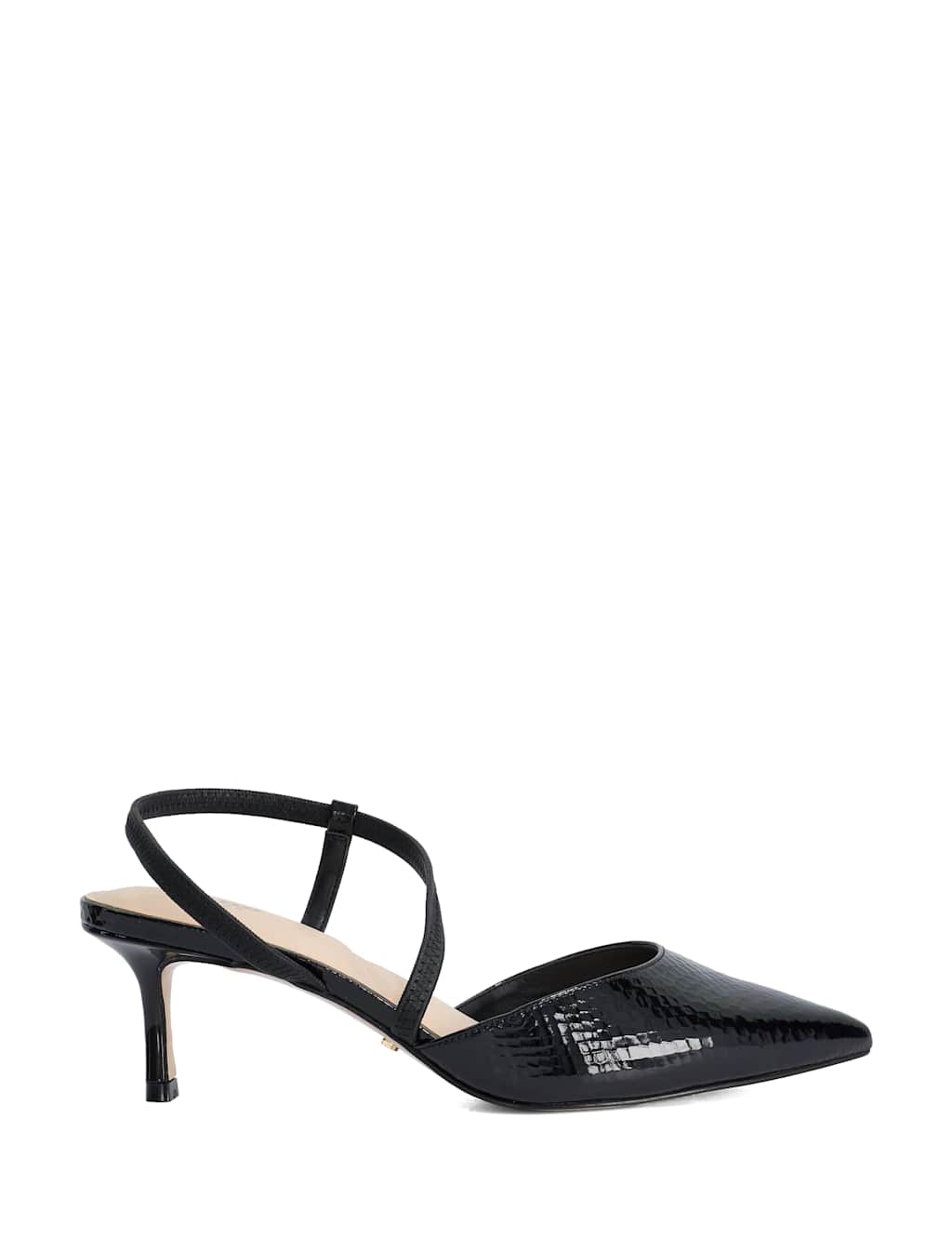 Dune London Women's Leather Asymmetric Court Shoes - 4 - Black - Available at M&S