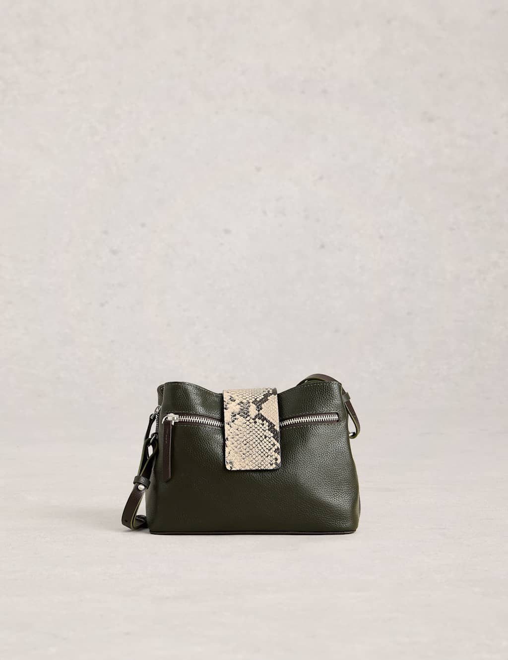 White Stuff Women's Leather Cross Body Bag - Green - Available at M&S