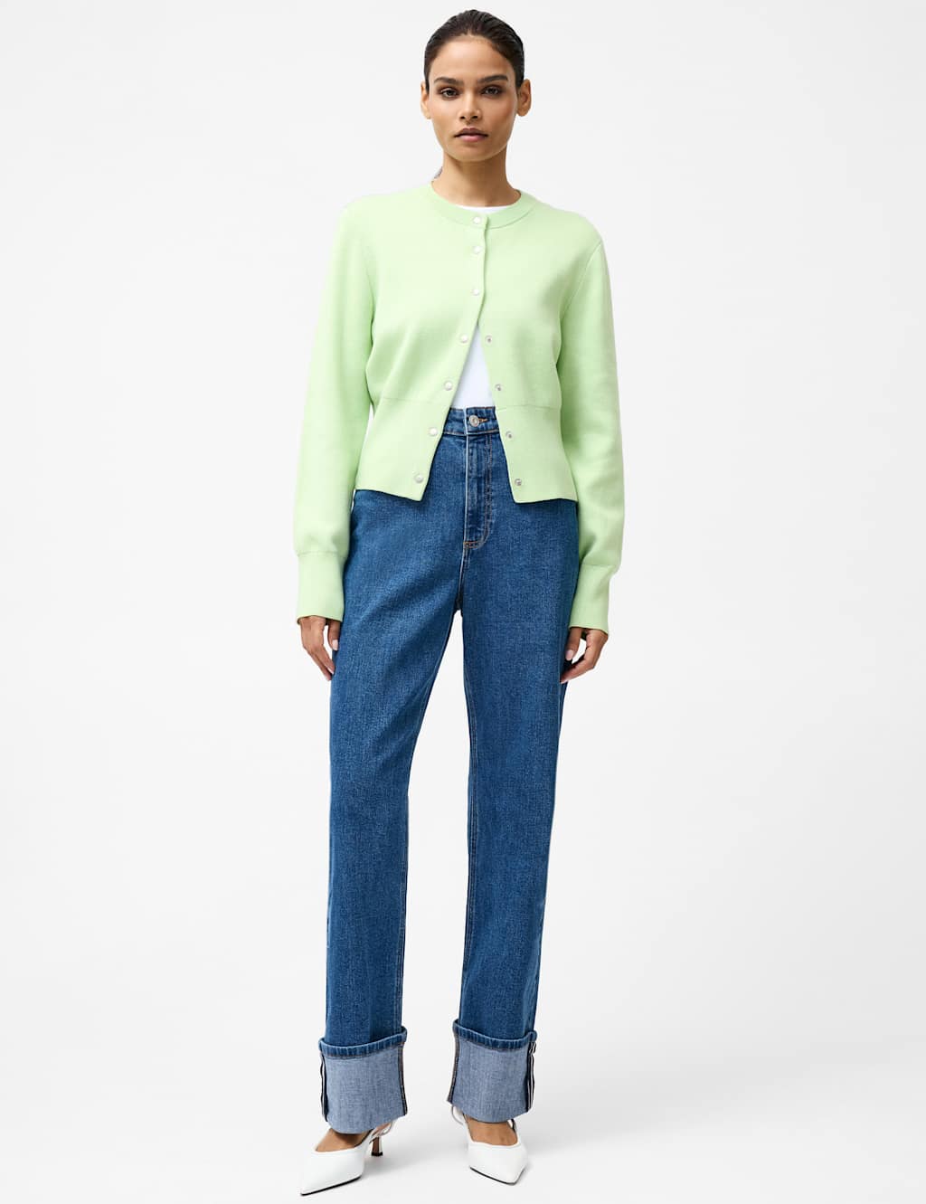 Textured Cardigan With Cotton