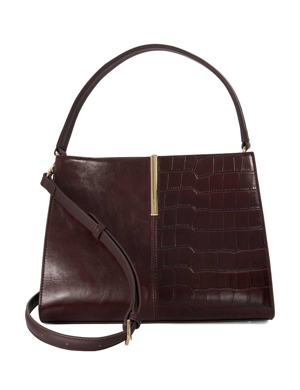 Dune London Women's Leather Grab Bag - Burgundy - Available at M&S
